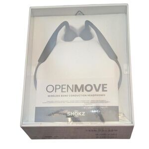 Shokz OpenMove Bone Conduction Headphones Grey Wireless Bluetooth Sport Open-Ear